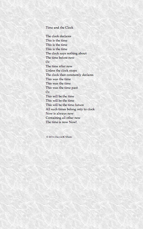 Time and the Clock poem